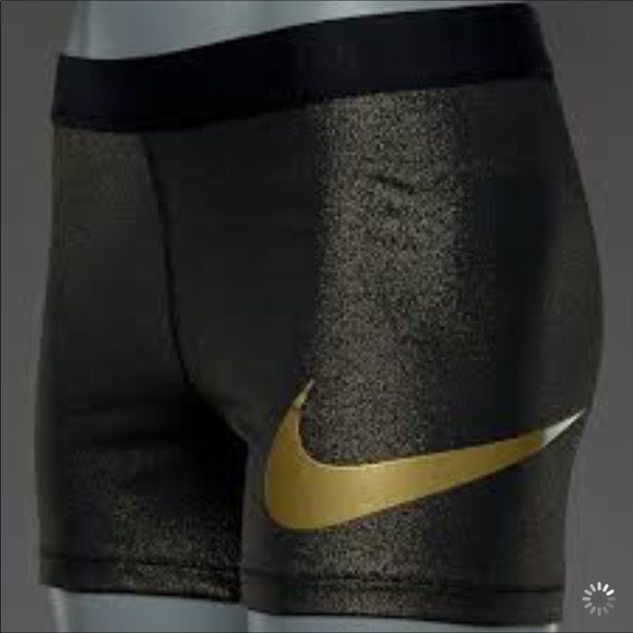 Nike Pants - Nike pro short black and gold